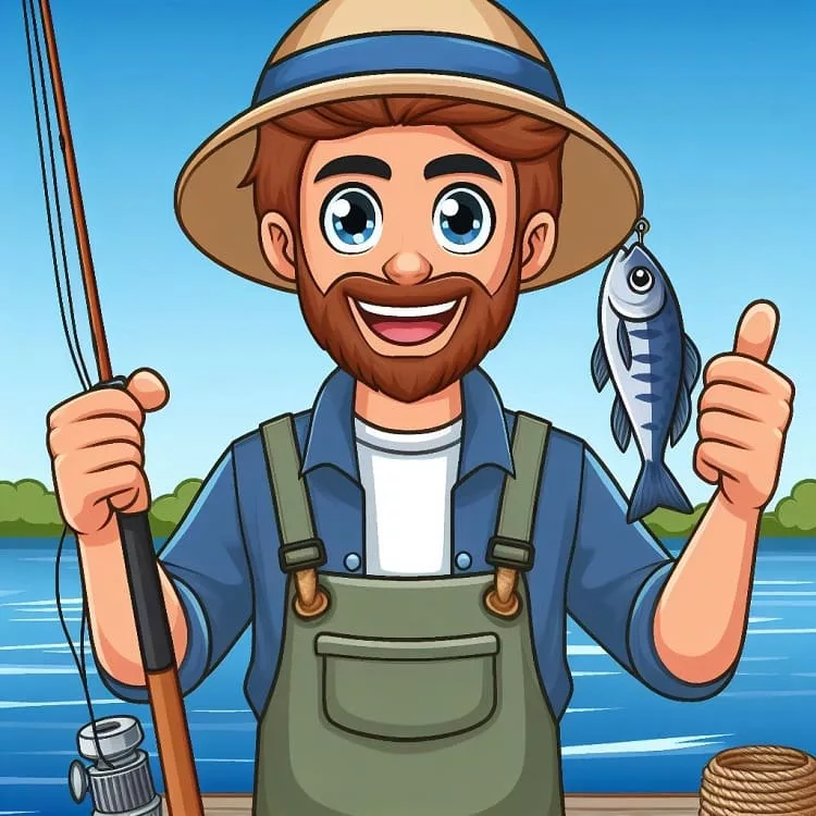 un pêcheur qui donne un conseil de pêche