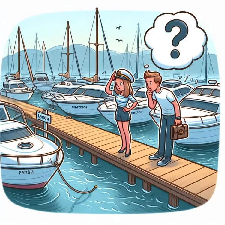 deux personnes qui cherche à savoir comment louer un bateau
